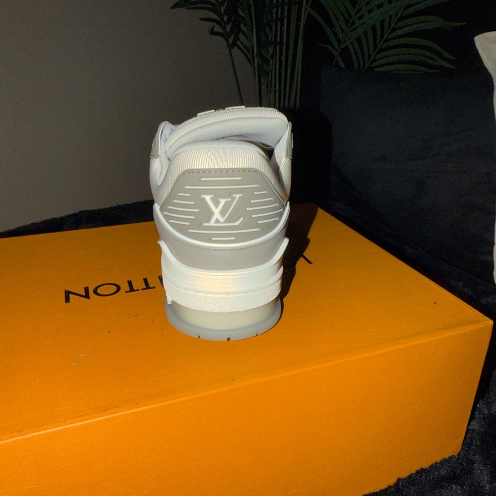 Louis Vuitton White & Light Gray Low-Top Trainer 5/39 in European - Picture 3 of 4